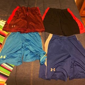 Lot of 4 Under Armour Athletic Shorts- M